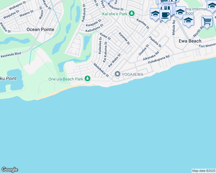 map of restaurants, bars, coffee shops, grocery stores, and more near 91-302 Pupu Place in Ewa Beach