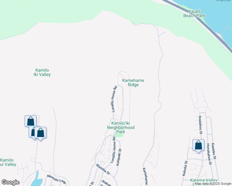 map of restaurants, bars, coffee shops, grocery stores, and more near 1281 Lunalilo Home Road in Honolulu