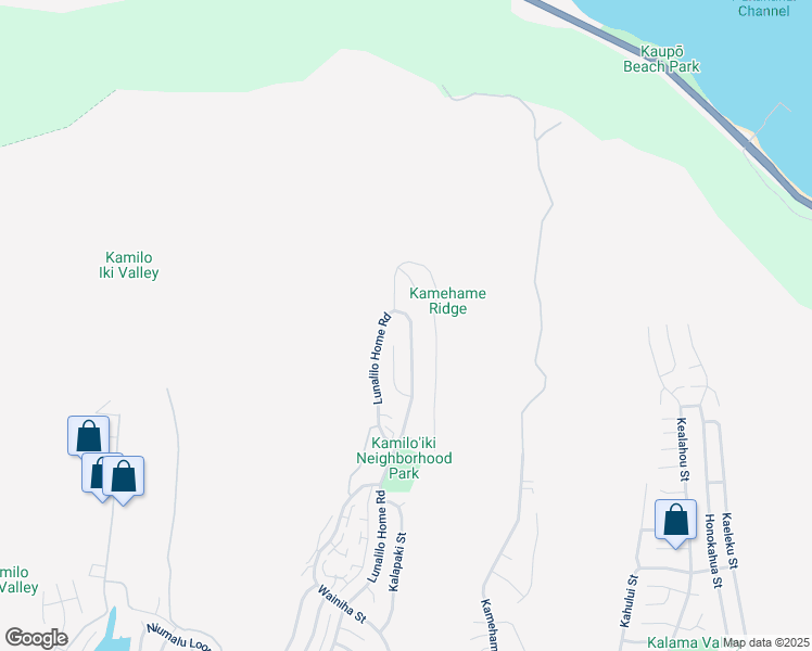 map of restaurants, bars, coffee shops, grocery stores, and more near 1251 Lunalilo Home Road in Honolulu