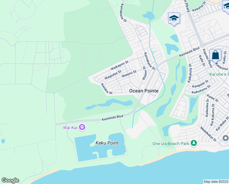 map of restaurants, bars, coffee shops, grocery stores, and more near 91-1286 Kaiokia Street in Ewa Beach