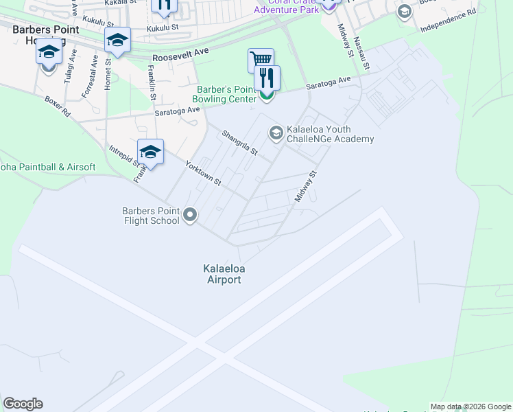map of restaurants, bars, coffee shops, grocery stores, and more near 91-1051 Enterprise Street in Kapolei