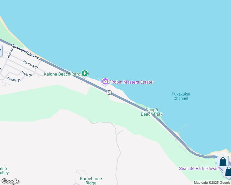 map of restaurants, bars, coffee shops, grocery stores, and more near 41-483 Kalanianaʻole Highway in Waimanalo