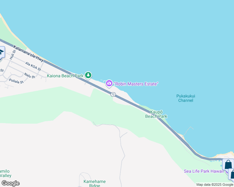 map of restaurants, bars, coffee shops, grocery stores, and more near 41-483 Kalanianaʻole Highway in Waimānalo