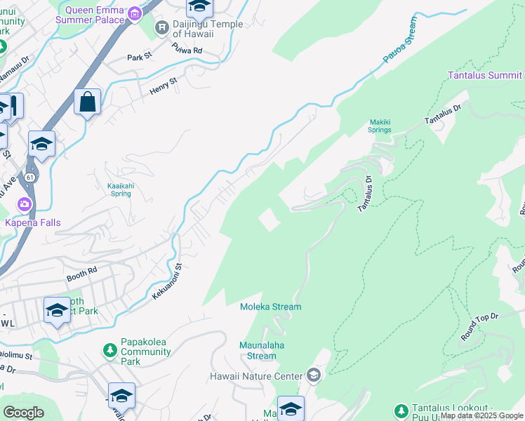 map of restaurants, bars, coffee shops, grocery stores, and more near in Honolulu County