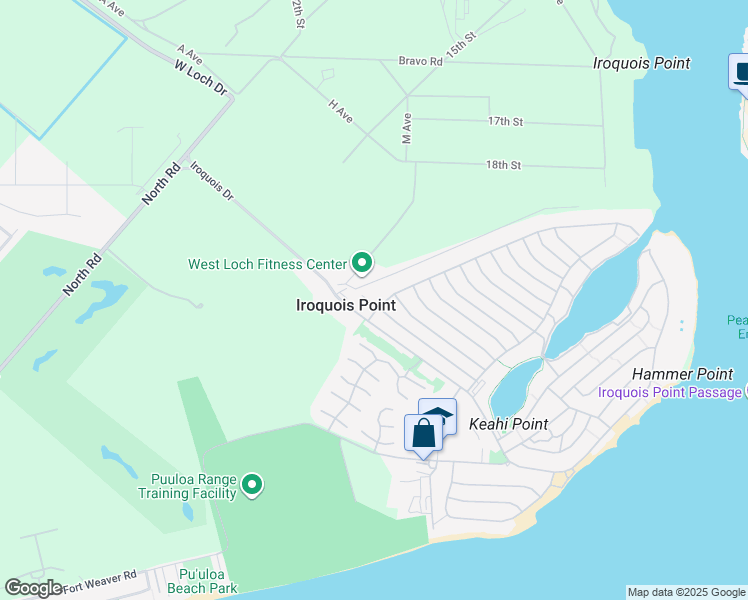 map of restaurants, bars, coffee shops, grocery stores, and more near 6192 Ibis Avenue in Ewa Beach