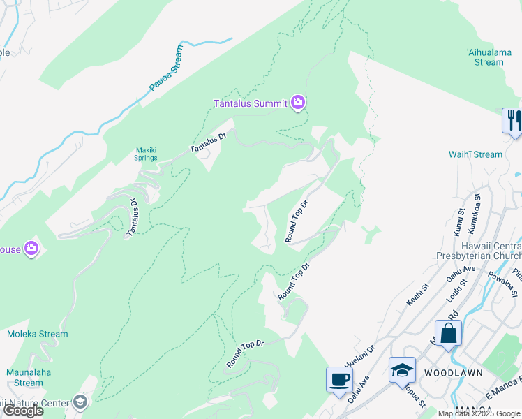 map of restaurants, bars, coffee shops, grocery stores, and more near 109 Poloke Place in Honolulu