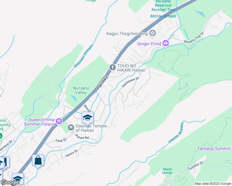 map of restaurants, bars, coffee shops, grocery stores, and more near 3258 Kaohinani Drive in Honolulu