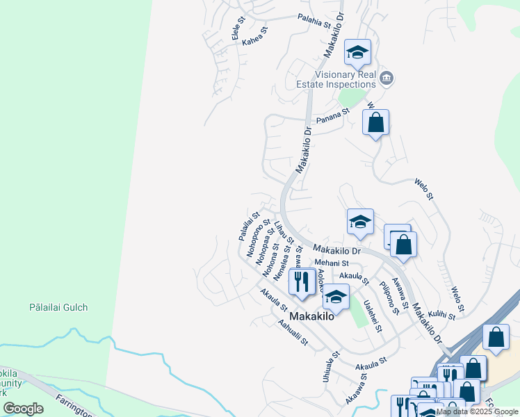 map of restaurants, bars, coffee shops, grocery stores, and more near 92-904 Palailai Street in Kapolei