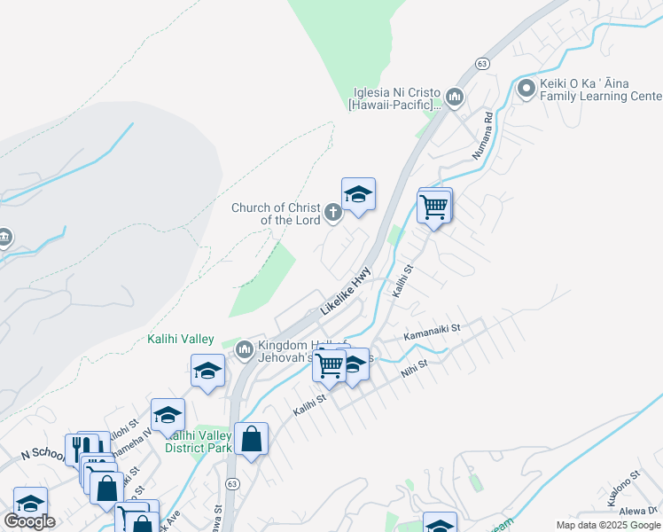 map of restaurants, bars, coffee shops, grocery stores, and more near 2320 Kula Kolea Drive in Honolulu