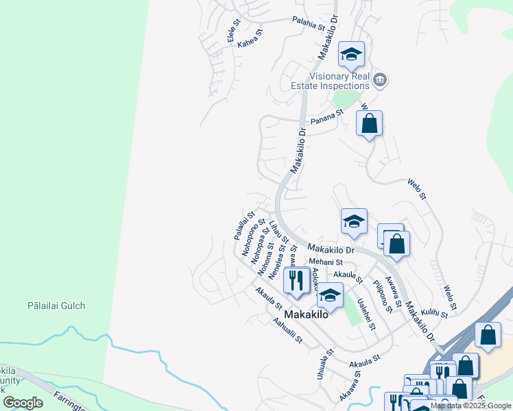 map of restaurants, bars, coffee shops, grocery stores, and more near 92-820 Nohohale Street in Kapolei