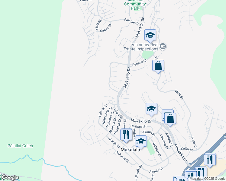 map of restaurants, bars, coffee shops, grocery stores, and more near 92-834 Kinohi Place in Kapolei