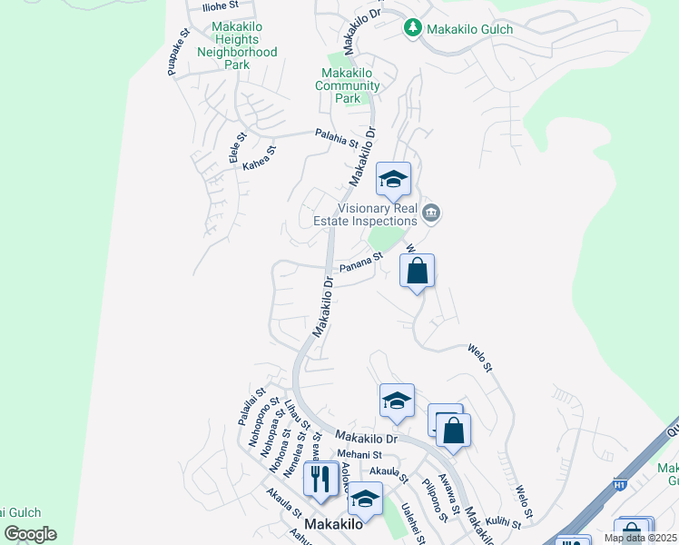 map of restaurants, bars, coffee shops, grocery stores, and more near in Makakilo