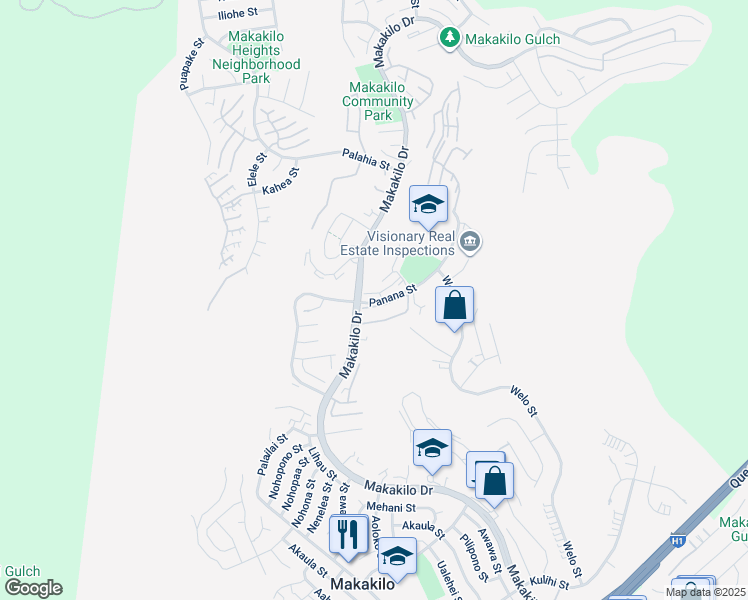 map of restaurants, bars, coffee shops, grocery stores, and more near in Makakilo