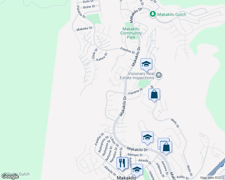 map of restaurants, bars, coffee shops, grocery stores, and more near 92-984 Panana Street in Kapolei
