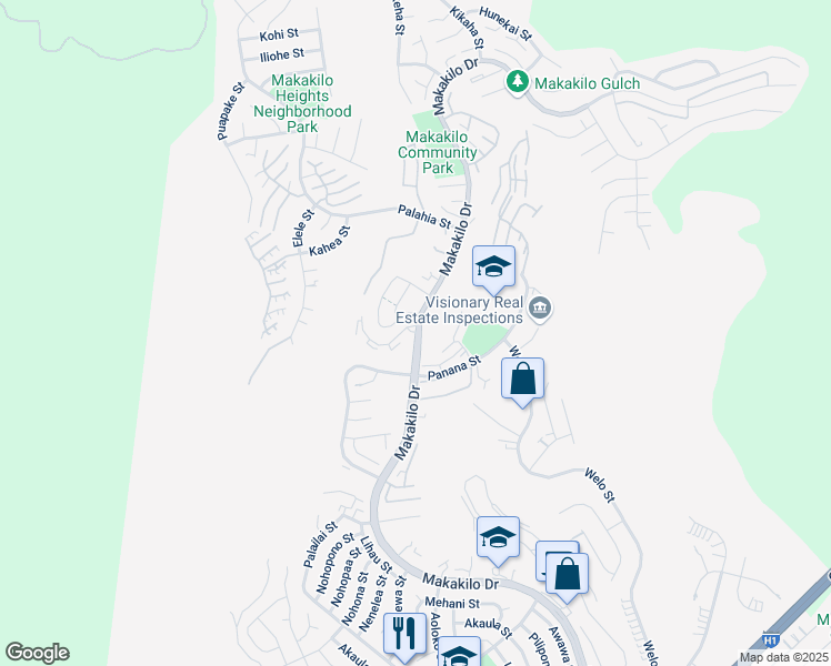 map of restaurants, bars, coffee shops, grocery stores, and more near 92-971 Makakilo Drive in Kapolei