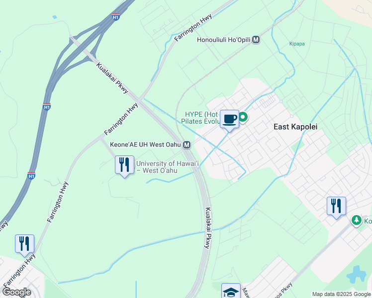 map of restaurants, bars, coffee shops, grocery stores, and more near 913257 Kualakai Parkway in Ewa Beach