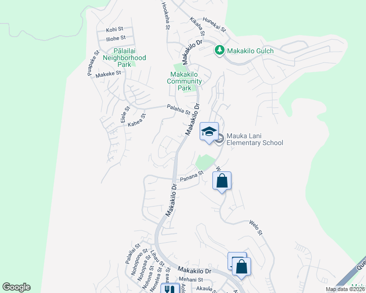 map of restaurants, bars, coffee shops, grocery stores, and more near 92-1069 Kanehoa Loop in Kapolei