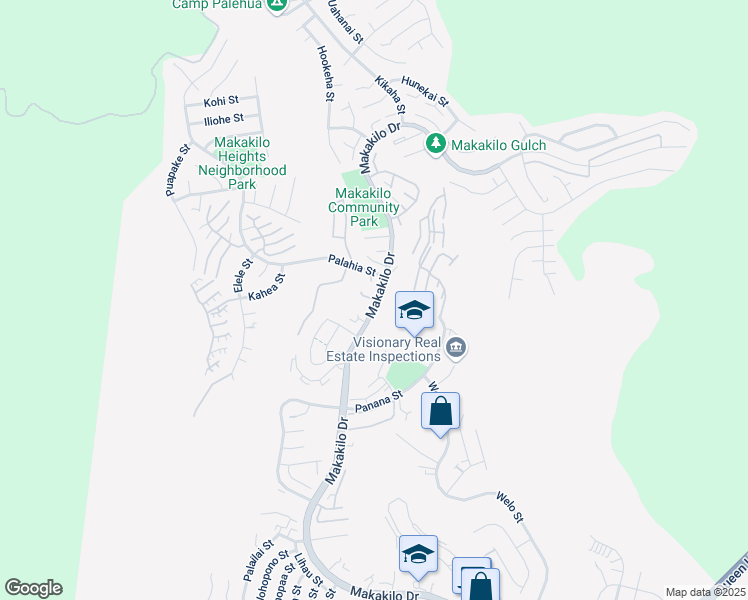 map of restaurants, bars, coffee shops, grocery stores, and more near 77 Makakilo Drive in Kapolei
