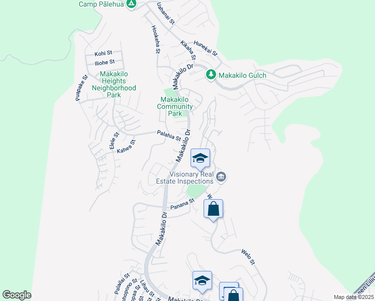 map of restaurants, bars, coffee shops, grocery stores, and more near 77 Makakilo Drive in Kapolei