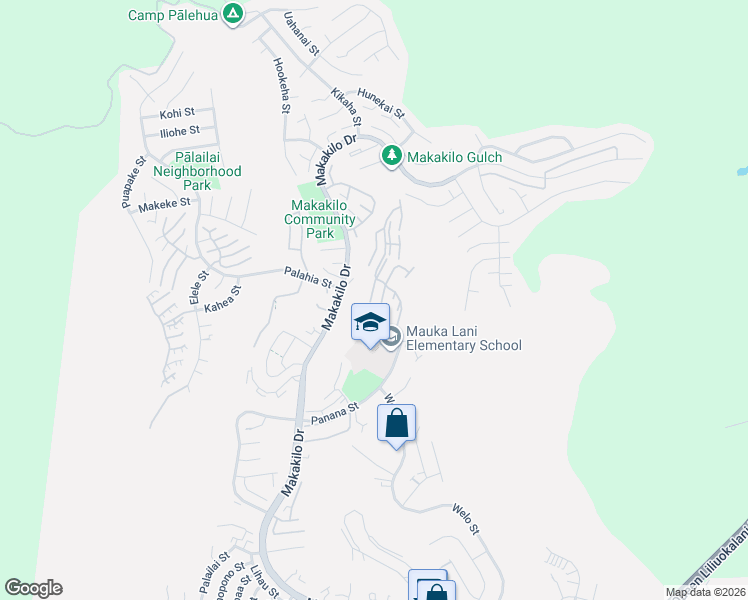 map of restaurants, bars, coffee shops, grocery stores, and more near 92-1346 Panana Street in Kapolei