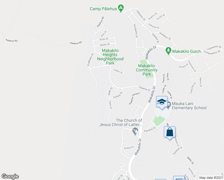 map of restaurants, bars, coffee shops, grocery stores, and more near 92-7016 Elele Street in Kapolei