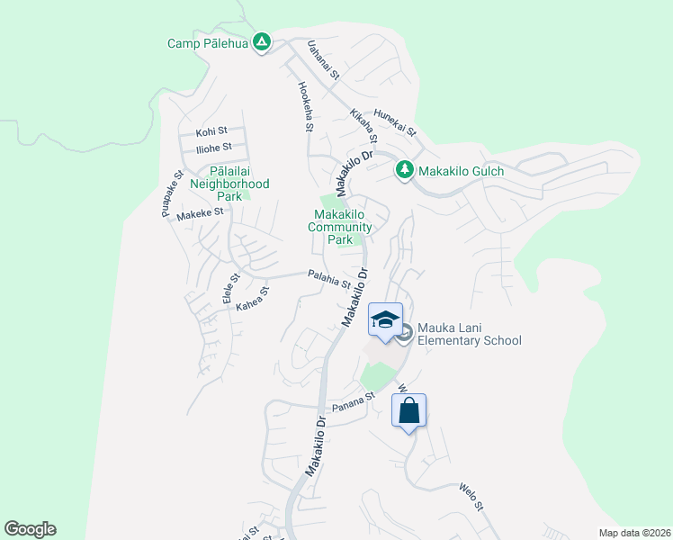 map of restaurants, bars, coffee shops, grocery stores, and more near 92-1096 Palahia Street in Kapolei