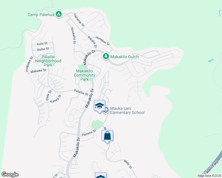 map of restaurants, bars, coffee shops, grocery stores, and more near 92-1025 Okaa Street in Kapolei