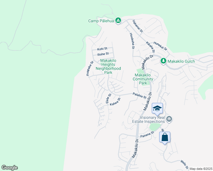 map of restaurants, bars, coffee shops, grocery stores, and more near 92-1175 Palahia Street in Kapolei