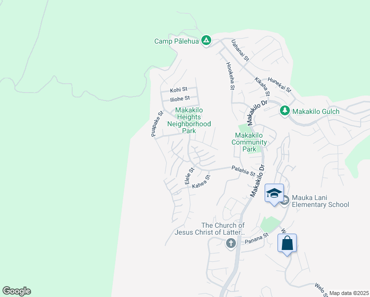 map of restaurants, bars, coffee shops, grocery stores, and more near 92-1175 Palahia Street in Kapolei