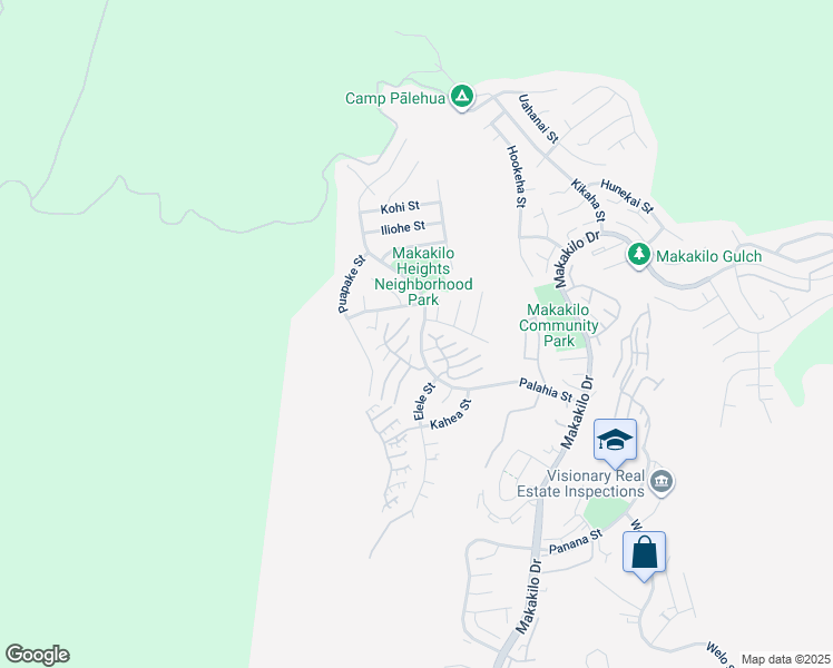 map of restaurants, bars, coffee shops, grocery stores, and more near 92-1175 Palahia Street in Kapolei