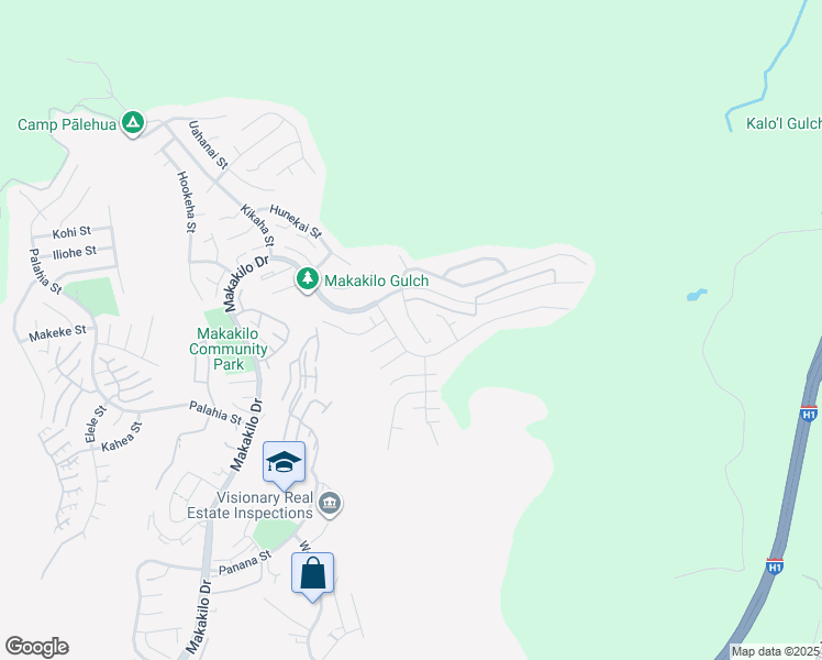 map of restaurants, bars, coffee shops, grocery stores, and more near 92-1316 Punawainui Street in Kapolei