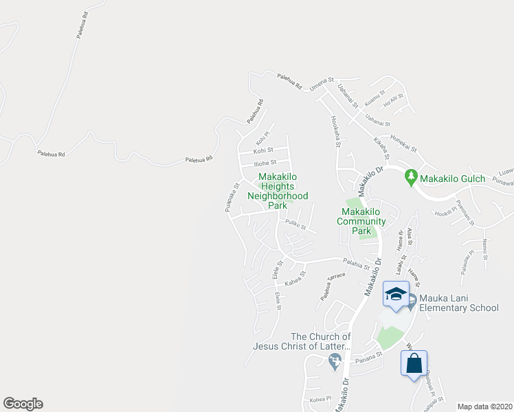 map of restaurants, bars, coffee shops, grocery stores, and more near 92-114 Hihialou Place in Kapolei
