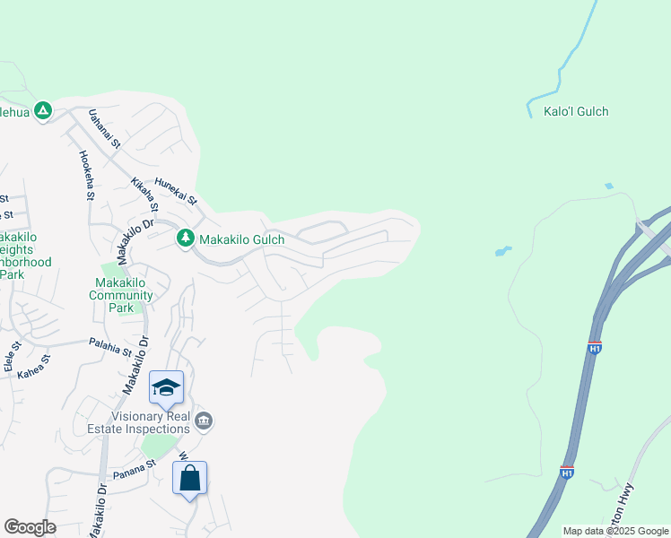 map of restaurants, bars, coffee shops, grocery stores, and more near 92-1203 Pueonani Street in Kapolei