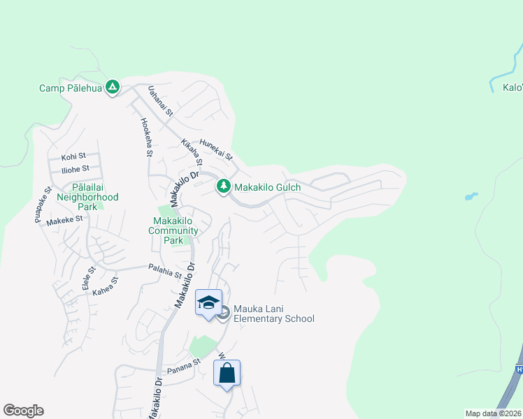 map of restaurants, bars, coffee shops, grocery stores, and more near 92-331 Hookili Place in Kapolei