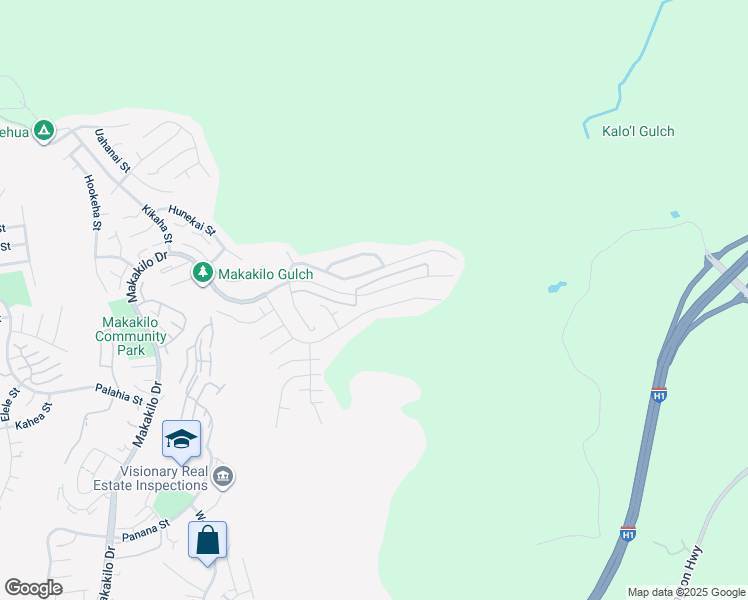 map of restaurants, bars, coffee shops, grocery stores, and more near 92-1445 Makakilo Drive in Kapolei