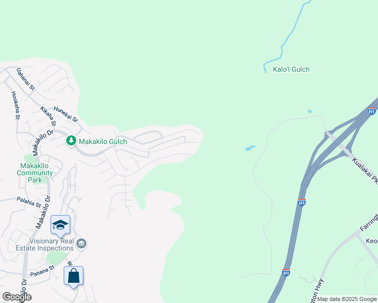 map of restaurants, bars, coffee shops, grocery stores, and more near 92-1505 Makakilo Drive in Kapolei