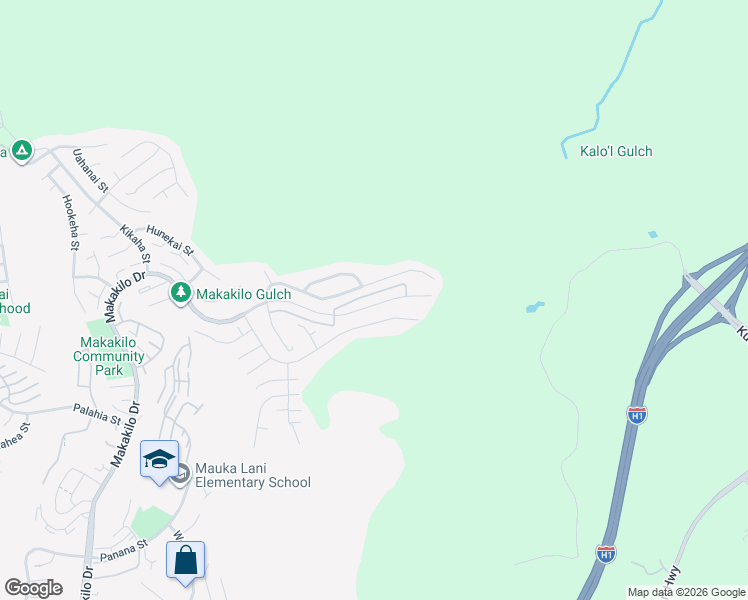 map of restaurants, bars, coffee shops, grocery stores, and more near 92-1472 Makakilo Drive in Kapolei