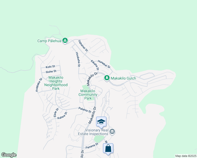 map of restaurants, bars, coffee shops, grocery stores, and more near 92-1264 Makakilo Drive in Kapolei
