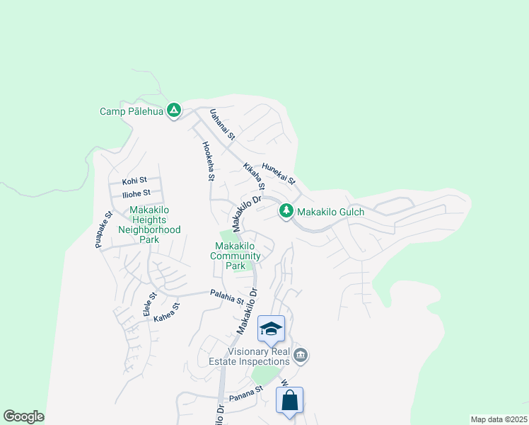 map of restaurants, bars, coffee shops, grocery stores, and more near 92-1264 Makakilo Drive in Kapolei