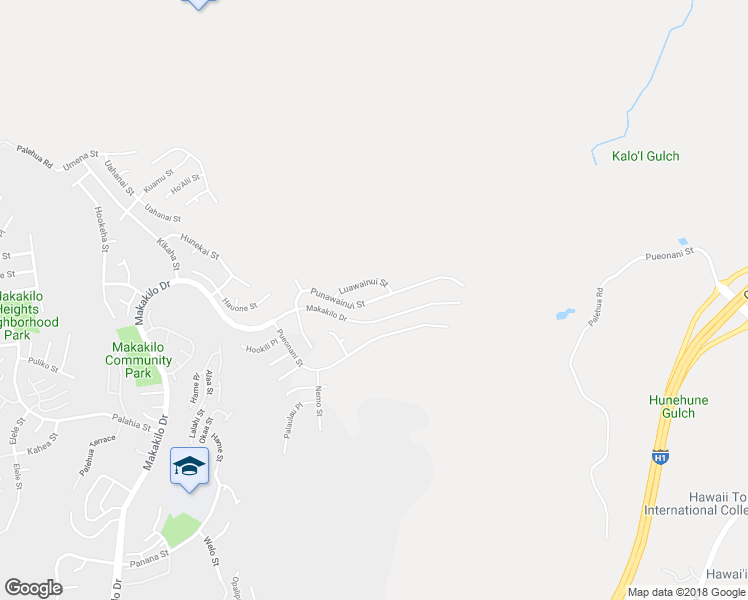 map of restaurants, bars, coffee shops, grocery stores, and more near 1299 Punawainui Street in Kapolei