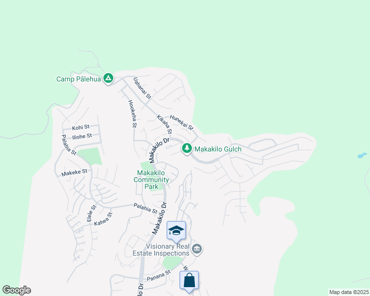 map of restaurants, bars, coffee shops, grocery stores, and more near 92-1264 Makakilo Drive in Kapolei