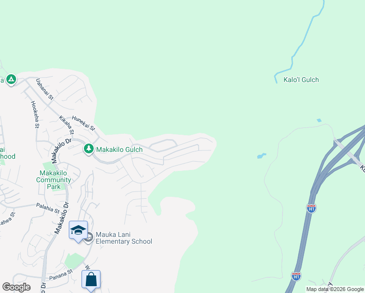 map of restaurants, bars, coffee shops, grocery stores, and more near 92-1472 Makakilo Drive in Kapolei