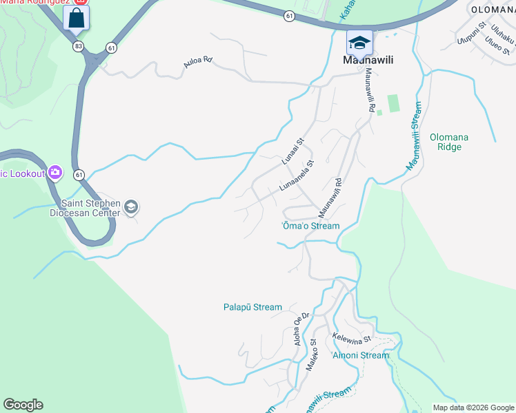 map of restaurants, bars, coffee shops, grocery stores, and more near 1172 Lunahaneli Place in Kailua
