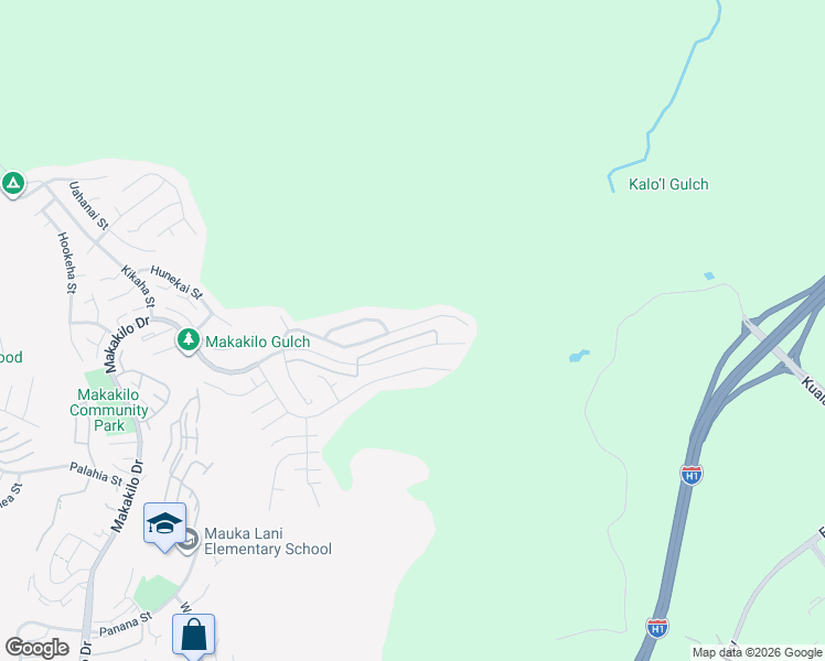 map of restaurants, bars, coffee shops, grocery stores, and more near 92-1478 Punawainui Street in Kapolei