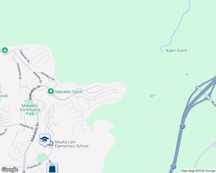 map of restaurants, bars, coffee shops, grocery stores, and more near 92-1478 Punawainui Street in Kapolei