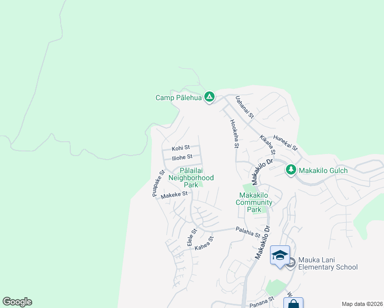 map of restaurants, bars, coffee shops, grocery stores, and more near 92-6014 Iliohe Street in Kapolei