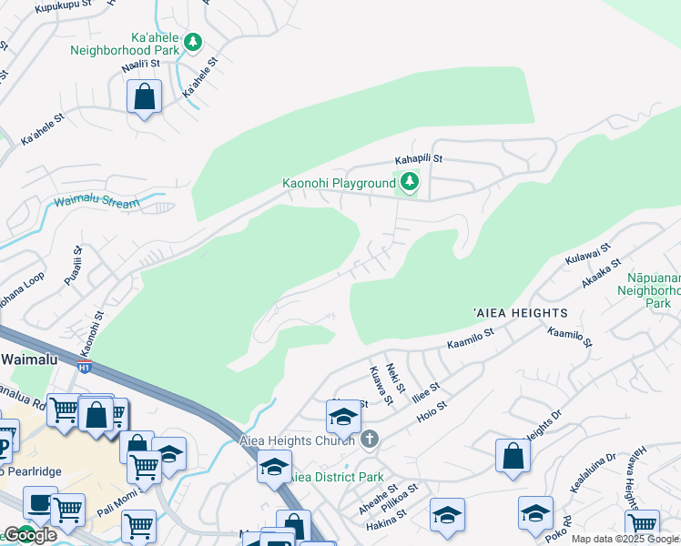 map of restaurants, bars, coffee shops, grocery stores, and more near 98-804 Iho Place in Aiea