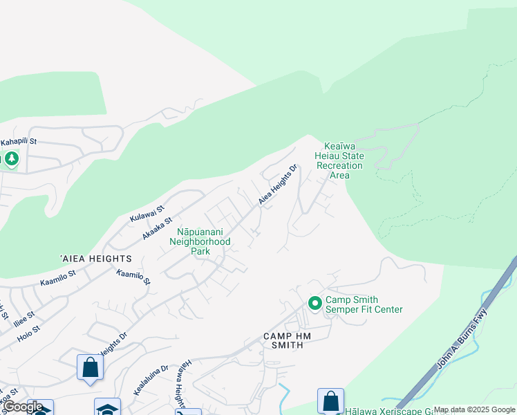 map of restaurants, bars, coffee shops, grocery stores, and more near in Aiea