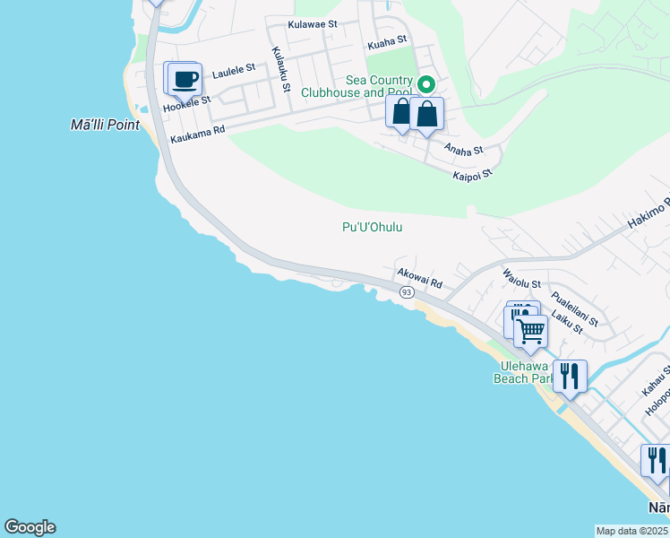 map of restaurants, bars, coffee shops, grocery stores, and more near 87-1286 Farrington Highway in Waianae