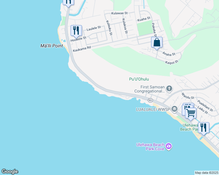 map of restaurants, bars, coffee shops, grocery stores, and more near 87-1244 Farrington Highway in Waianae